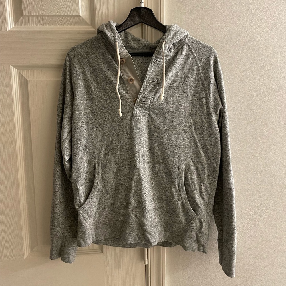 Gray lucky brand pullover sweatshirt